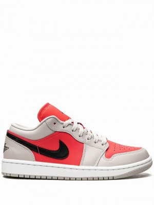 Air Jordan 1 Nike Low Light Iron Ore/Siren Mujer Rojas Blancas Negras | MCL-127894