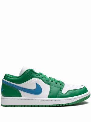 Air Jordan 1 Nike Low Mujer Verde Blancas | FLO-480761