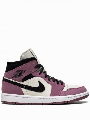 Air Jordan 1 Nike Mid Berry Mujer Rosas | XLA-293051