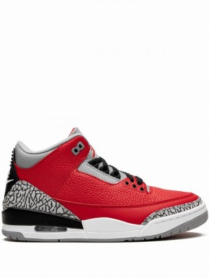 Air Jordan 3 Nike Retro Hombre Rojas Negras | YHT-097456