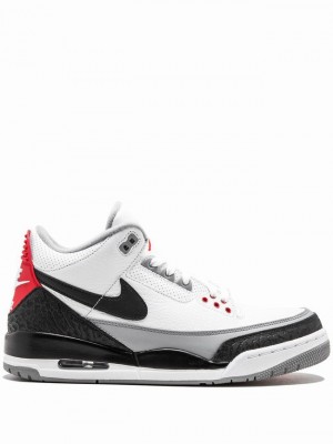 Air Jordan 3 Nike Retro Mujer Blancas Negras | UJD-613245