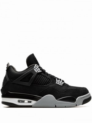Air Jordan 4 Nike Lona Hombre Negras | IGU-216093