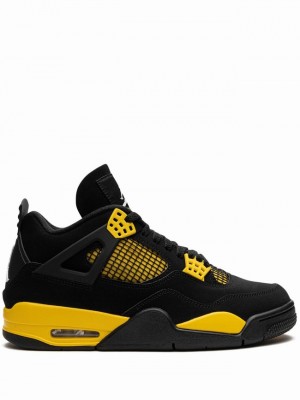 Air Jordan 4 Nike Thunder Hombre Negras Naranjas | JKV-976018