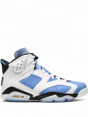 Air Jordan 6 Nike Retro UNC Hombre Blancas Azules | WHI-012368