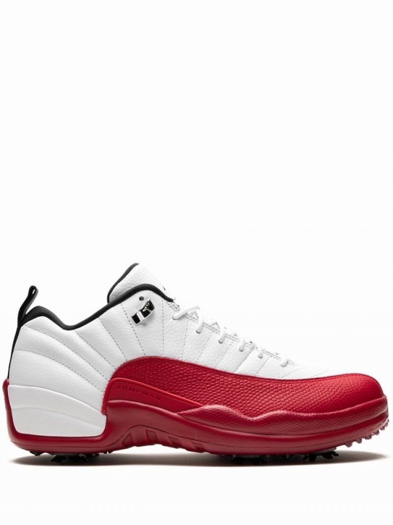 Air Jordan 12 Nike Golf Cherry Hombre Blancas Rojas | PZJ-605182