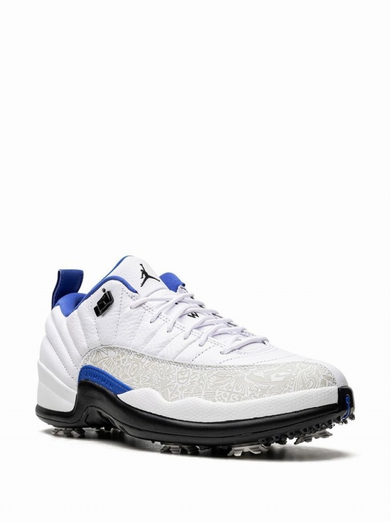 Air Jordan 12 Nike Low Golf Laser Hombre Blancas | JQF-431082