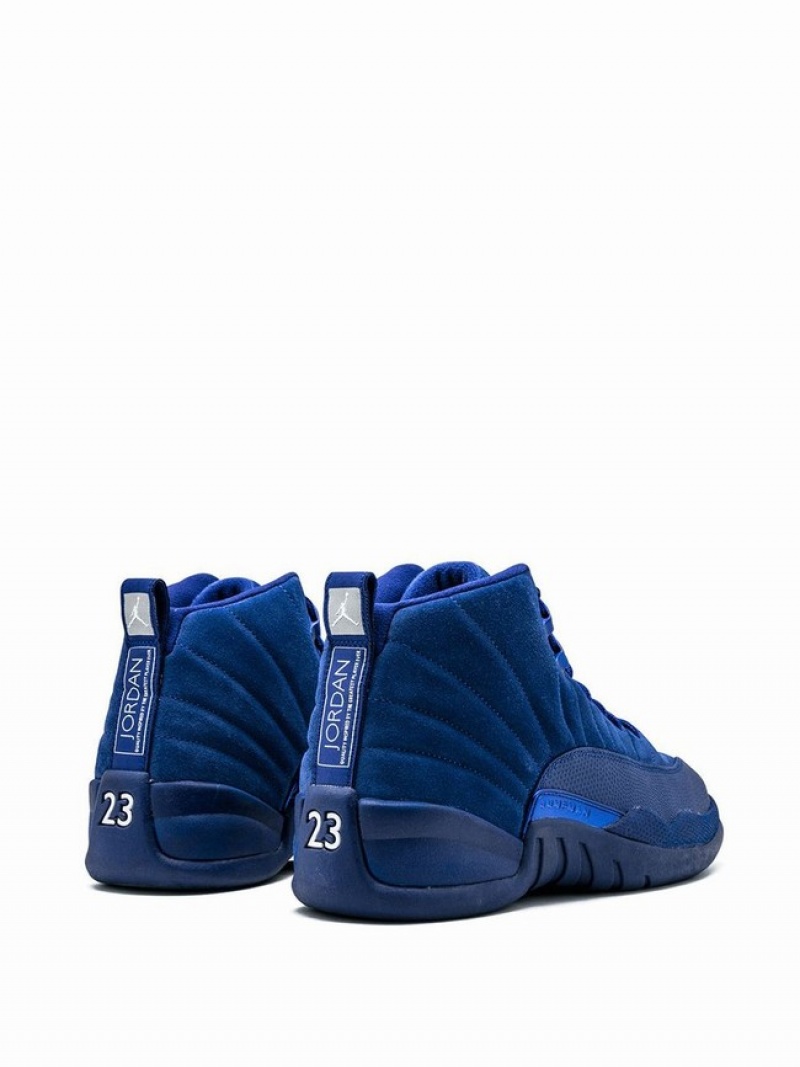 Air Jordan 12 Nike Retro Deep Royal Gamuza Hombre Azules | GXM-263895