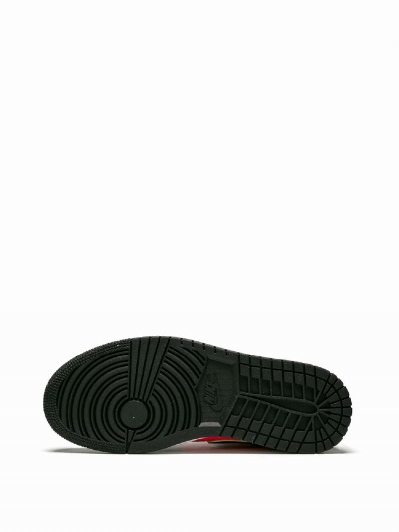 Air Jordan 1 Nike Mid Mujer Negras Rosas | LZV-195820