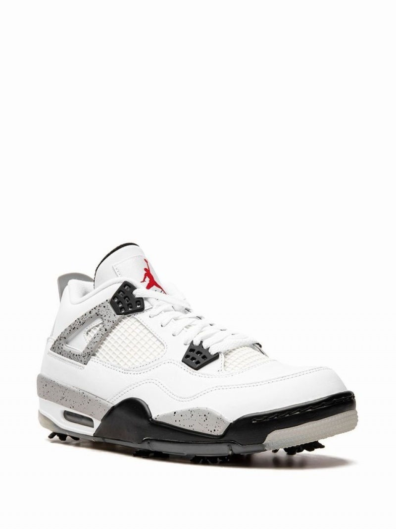 Air Jordan 4 Nike Jordan 4 Golf Cement Hombre Blancas | ZDL-318456