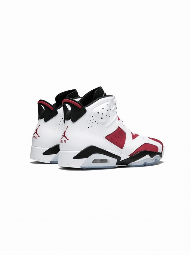 Air Jordan 6 Nike Retro Carmine Hombre Blancas Rojas | ZNI-914852
