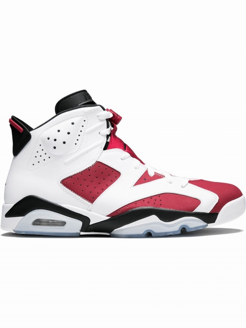 Air Jordan 6 Nike Retro Carmine Hombre Blancas Rojas | ZNI-914852